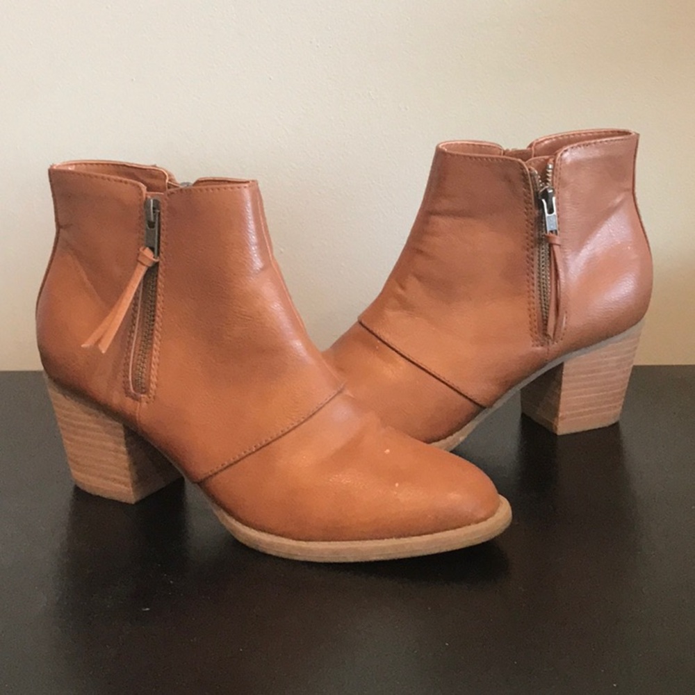 Brown/ Tan Ankle Booties size 9